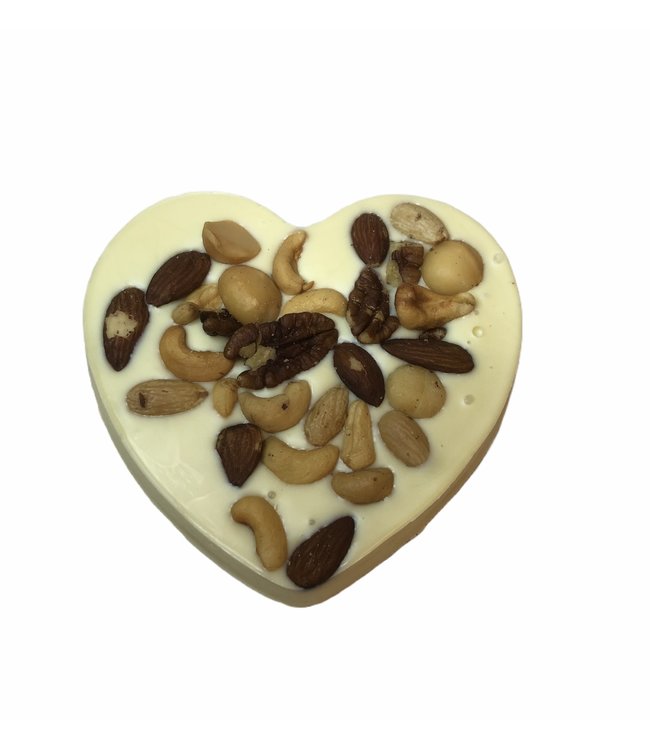 Chocolade hart (S) met macadamia mix