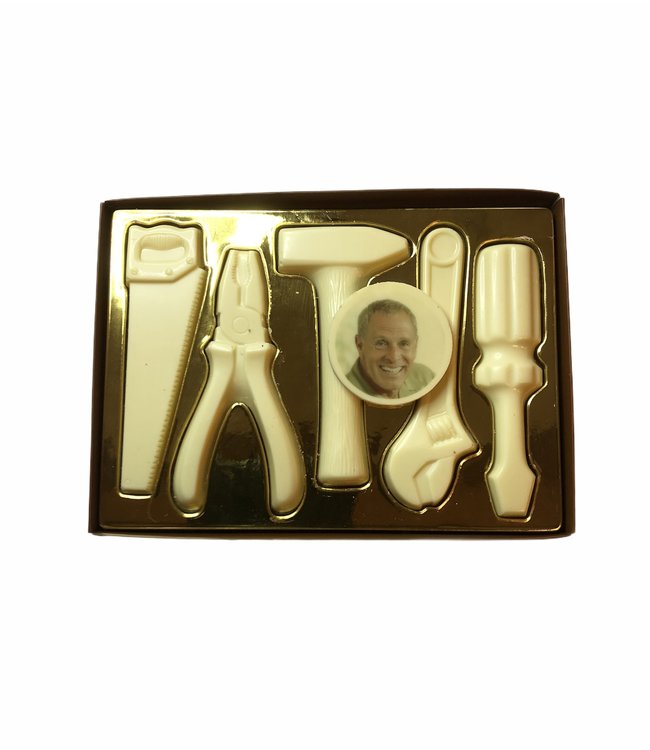 Chocolade gereedschap met foto logo
