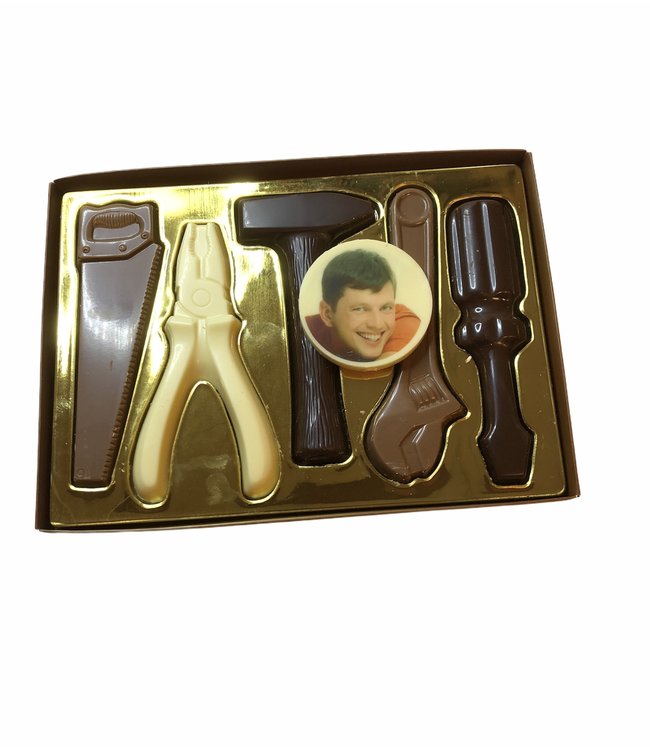 Chocolade gereedschap met foto logo