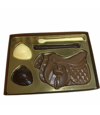 Chocolade paardrij set