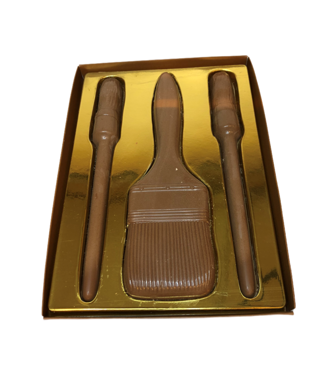 Chocolade schilderskwasten set