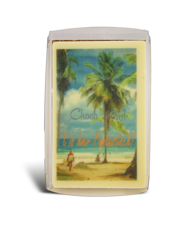 Chocolade visitekaartjes melk wit foto logo