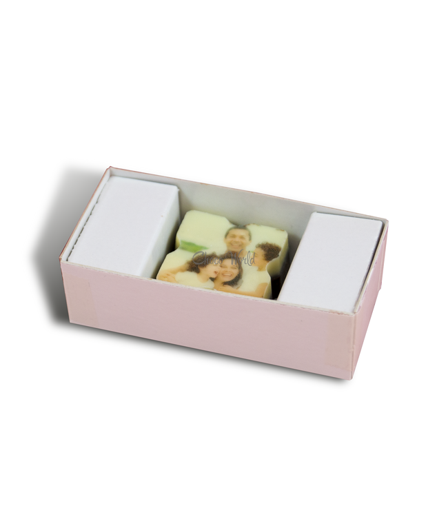 Chocolade bonbons met foto logo 1 stuk