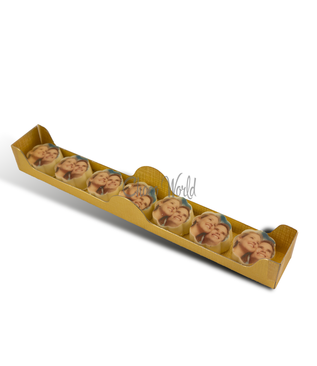 Chocolade bonbons met foto logo 7 stuks