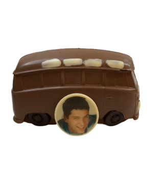 Chocolade bestel bus met foto logo