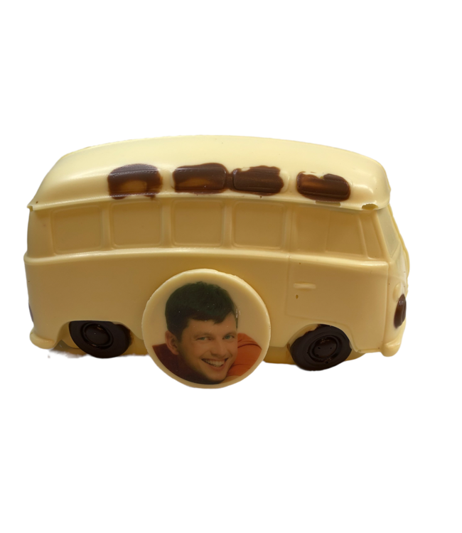 Chocolade bestel bus met foto logo