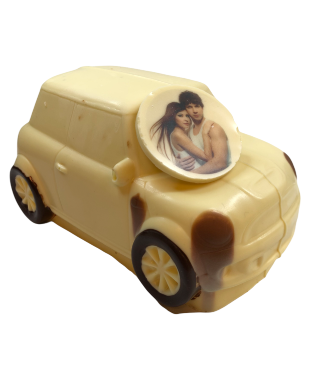 Chocolade mini cooper met foto