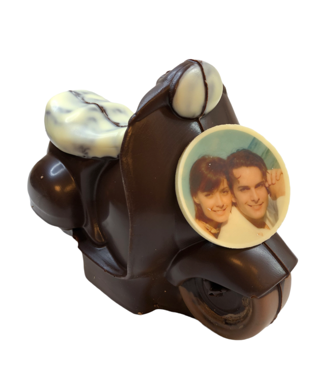 Chocolade scooter met foto