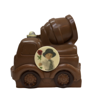 Chocolade betonwagen met foto logo