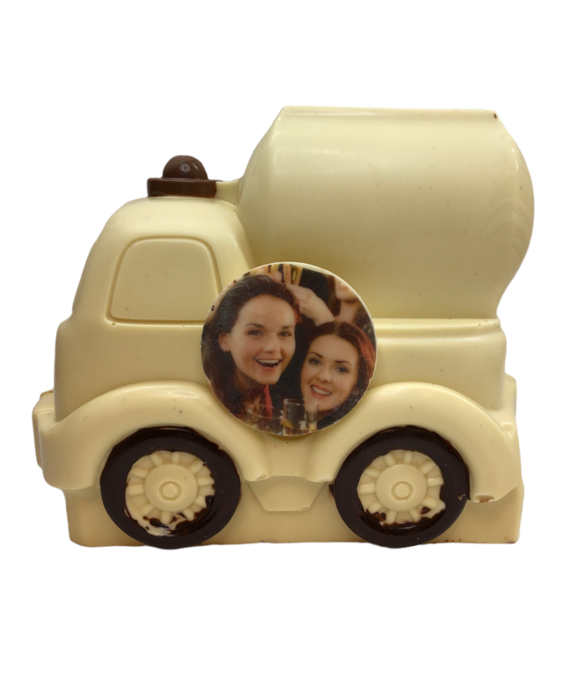 Chocolade tankwagen met foto logo