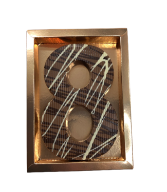 Chocolade art deco cijfer enkel