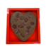 Chocolade hart groot aardbeien