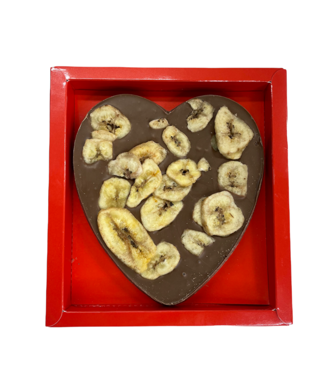 Chocolade hart groot banaan