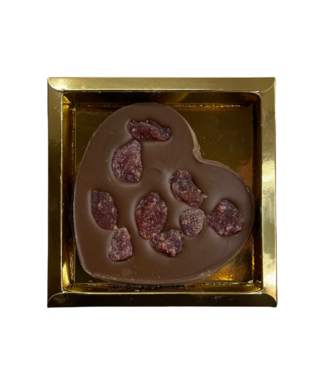 Chocolade hart (S) aardbeien