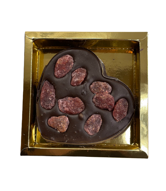 Chocolade hart (S) aardbeien