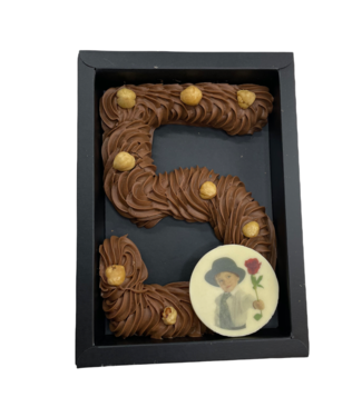 Chocolade spuitcijfer enkel met foto