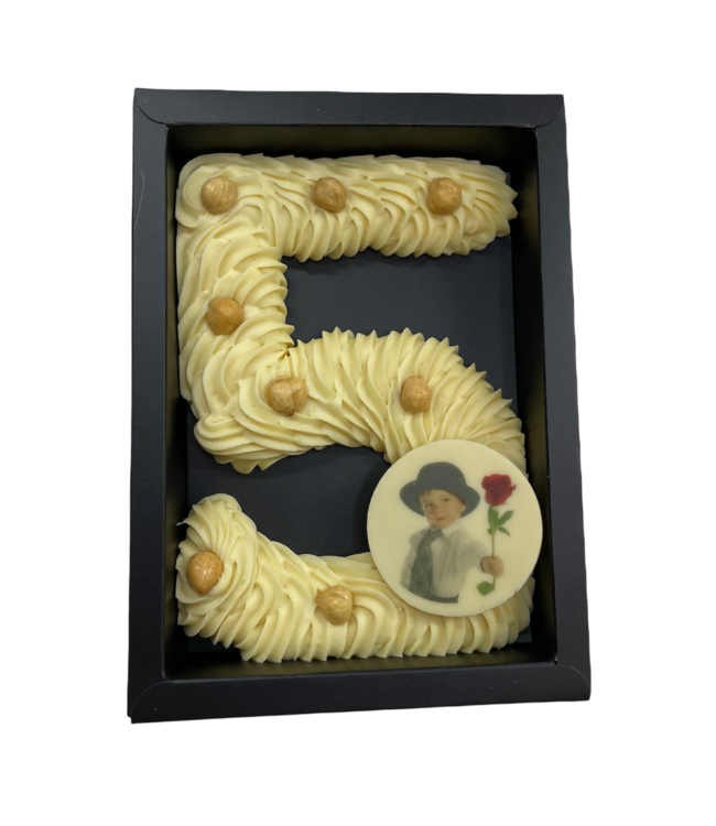 Chocolade spuitcijfer enkel met foto