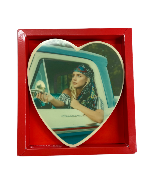 Chocolade hart groot met foto