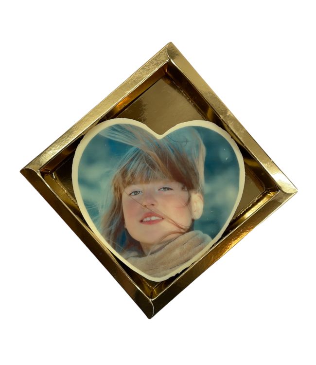 Chocolade hart (S) met foto