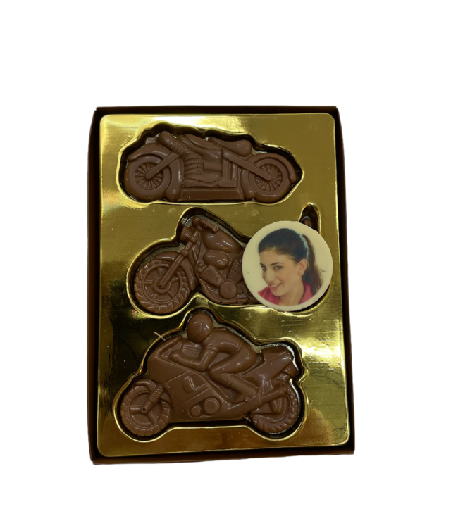 Chocolade motor set met foto