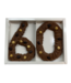 Chocolade spuitcijfer groot dubbel