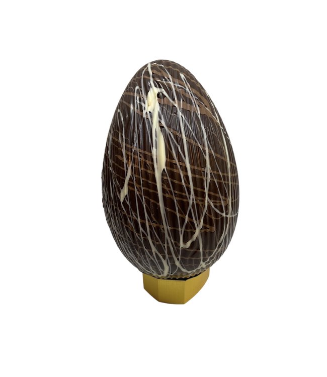 Chocolade paasei groot art deco