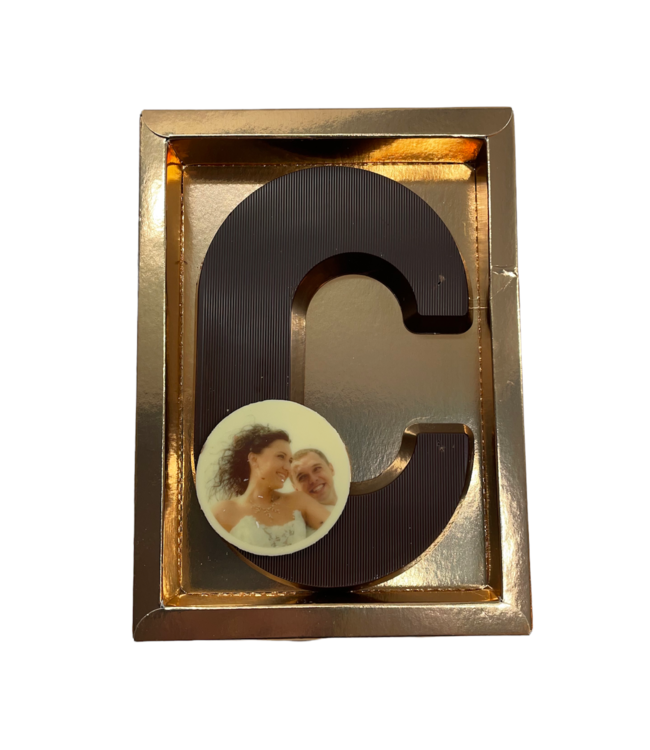 Chocolade letter met foto
