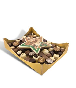 Slagroom Bonbons Assorti Groot met Chocolade Kerstster