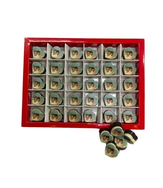 Chocolade hartjes met foto