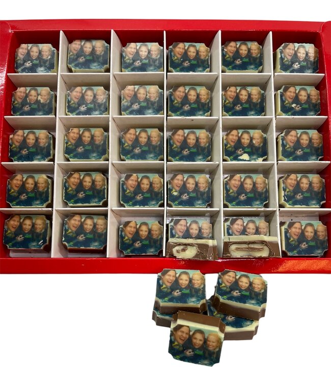 Chocolade bonbons met foto melk 30 st