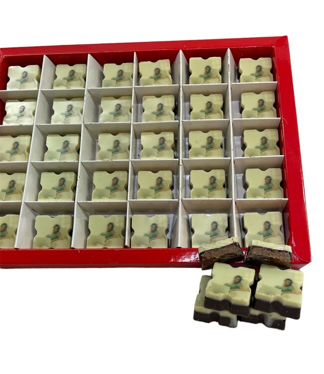 Chocolade bonbons puur met foto 30 st