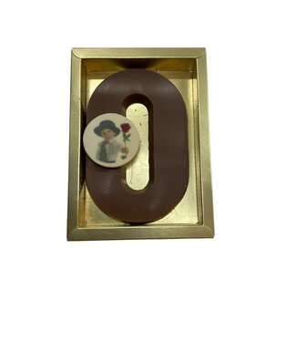Chocolade letter O met foto of logo