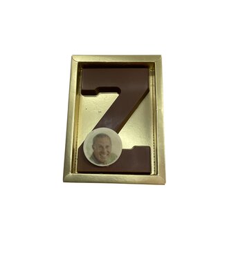 Chocolade letter Z met foto of logo