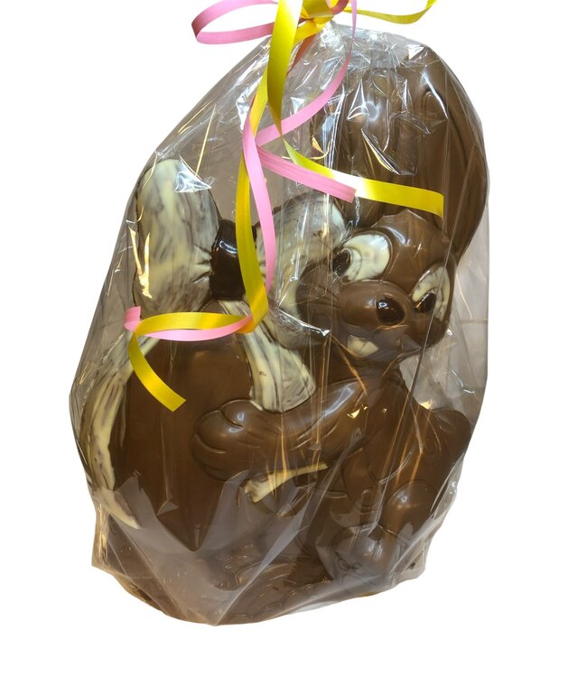 Chocolade paashaas met ei kingsize