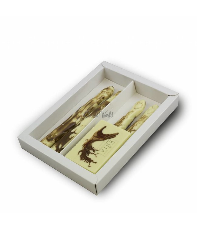 Chocolade asperge met foto logo