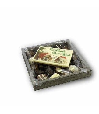 Slagroom Bonbons Assortiment Klein met Chocolade Kerstkaart