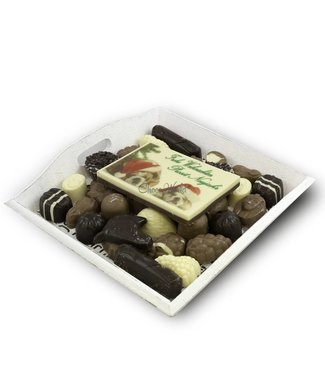 Slagroom Bonbons Assortiment Middel met Chocolade Kerstkaart