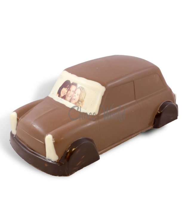 Chocolade mini cooper met foto