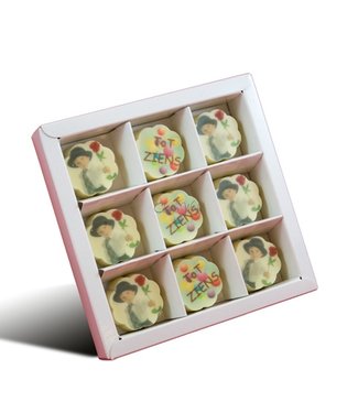 Bonbons Wit met Foto/Logo 9 stuks