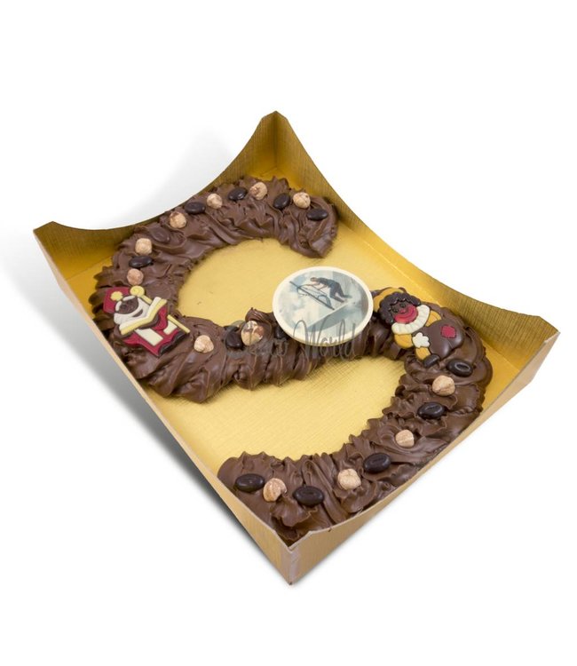 Luxe chocolade letter kingsize met foto