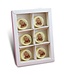 Chocolade geboortemunten wit met foto