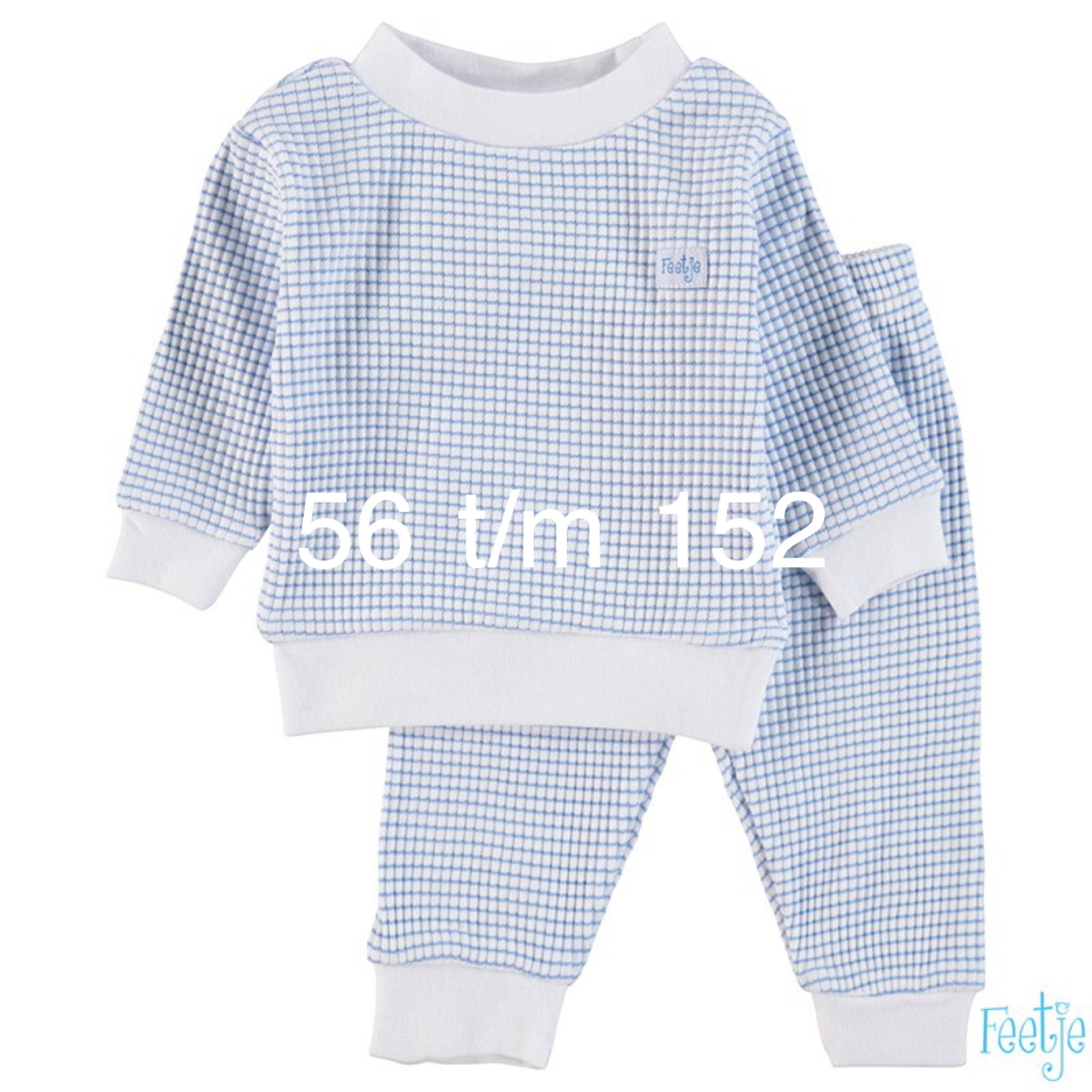 Feetje Feetje Pyjama blauw-wit 305601