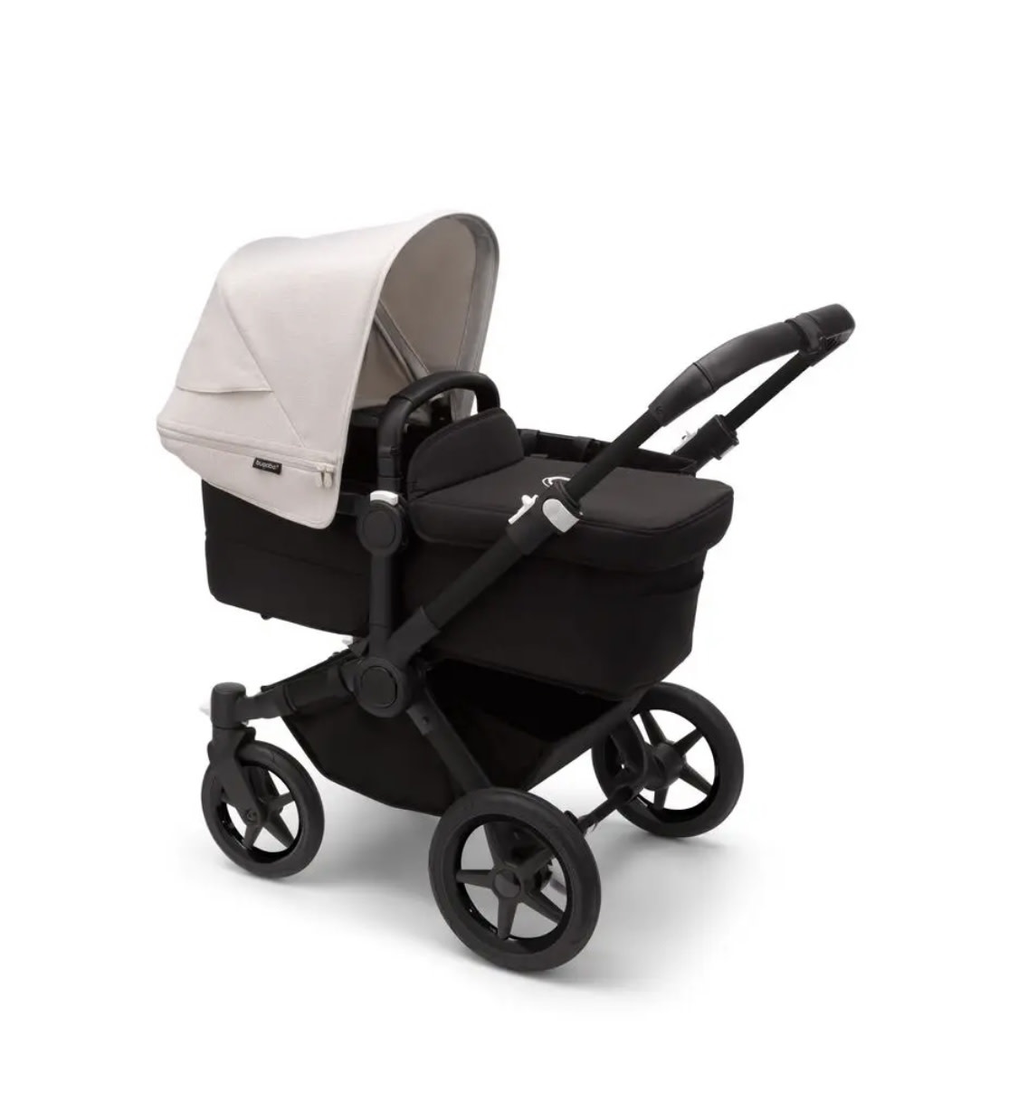 Bugaboo Bugaboo Donkey 5 Mono Misty White zonnekap Midnight Black bekleding zwart onderstel