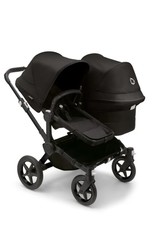 Bugaboo Bugaboo Donkey 5 Duo Midnight Black zonnekap/bekleding zwart onderstel