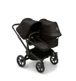 Bugaboo Bugaboo Donkey 5 Duo Midnight Black zonnekap/bekleding zwart onderstel