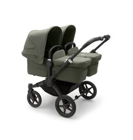 Bugaboo Bugaboo Donkey 5 Twin Forest Green zonnekap/bekleding zwart onderstel