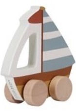 Little Dutch Little Dutch houten trekfiguur zeilboot