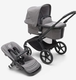 Bugaboo Bugaboo Fox 5 wieg /stoel Grey mélange zonnekap, grey mélange bekleding, black onderstel