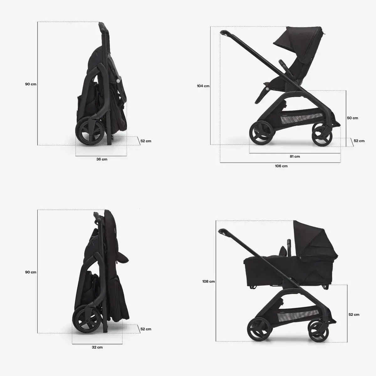 Bugaboo Bugaboo Dragonfly Misty White