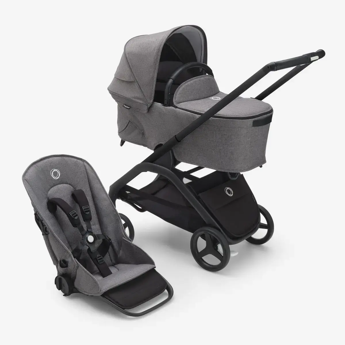 Bugaboo Bugaboo Dragonfly Black/ Grey Melange